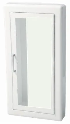 JL Industries 1017-V-10 Ambassador Series - Steel Fire Extinguisher Cabinet - Vertical Duo Panel Clear Acrylic with Pull Handle