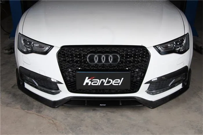 Karbel Carbon Dry Carbon Fiber Front Bumper Upper Valences for Audi A5 S Line & S5 2012-2016 B8.5