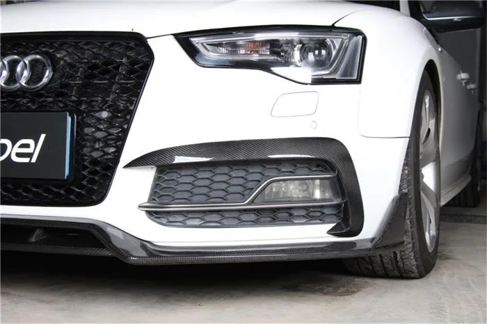 Karbel Carbon Dry Carbon Fiber Front Bumper Upper Valences for Audi A5 S Line & S5 2012-2016 B8.5