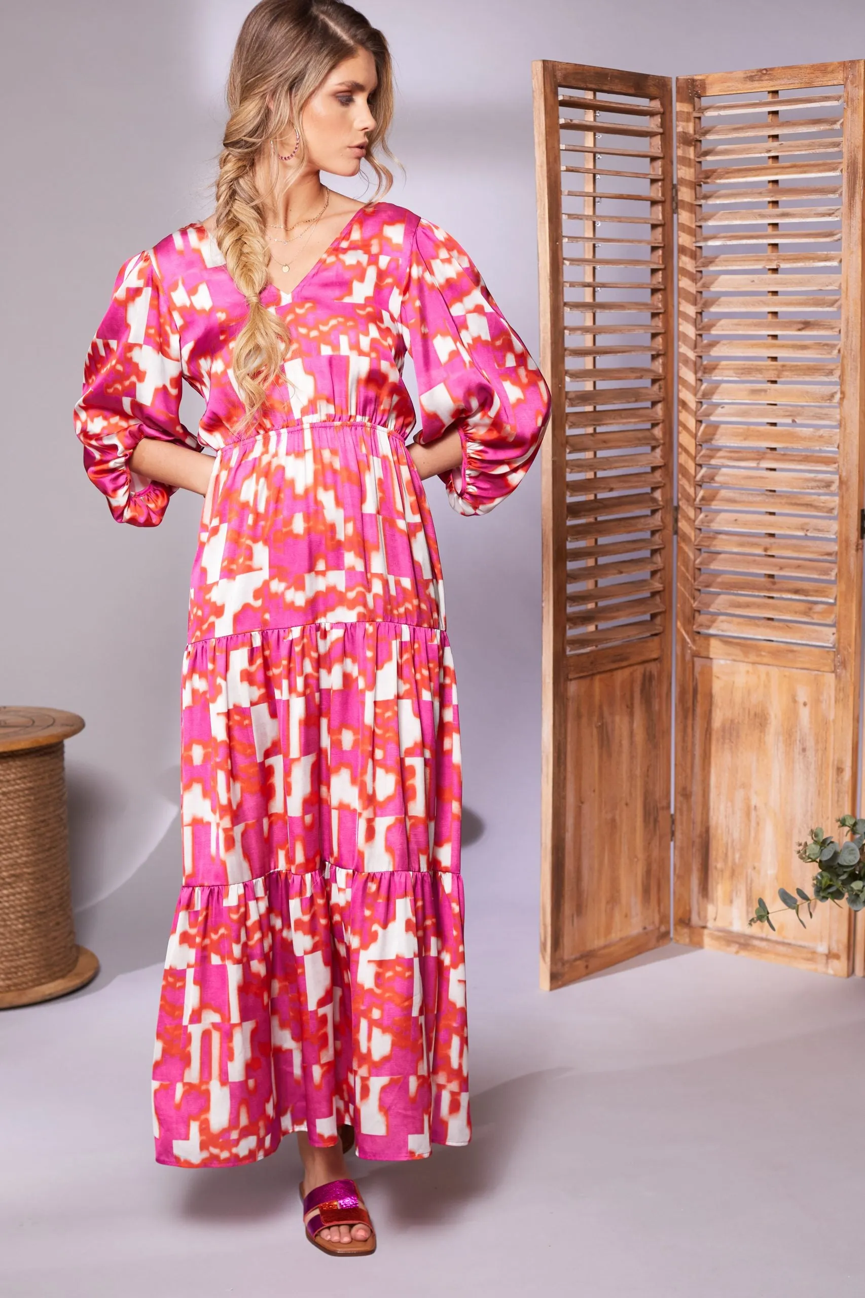 Kate Cooper Vibrant print Boho Dress Kcs24118