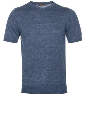 Knitted T-shirt Blue