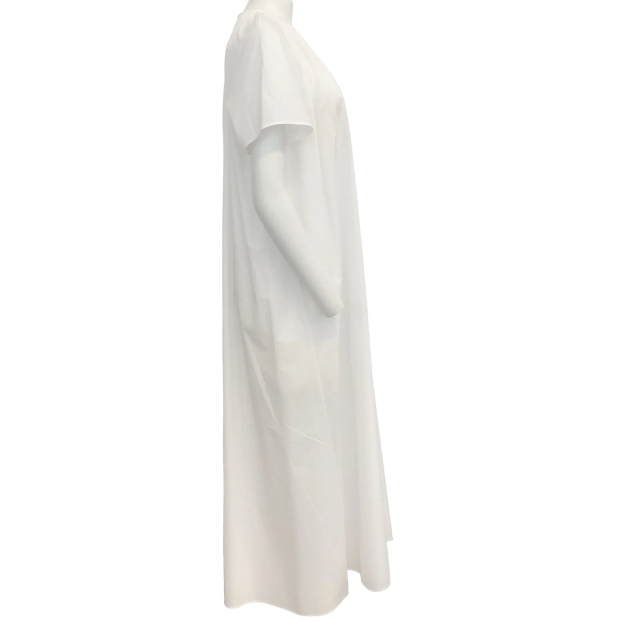 La Collection White Cotton Short Sleeved Maxi Dress