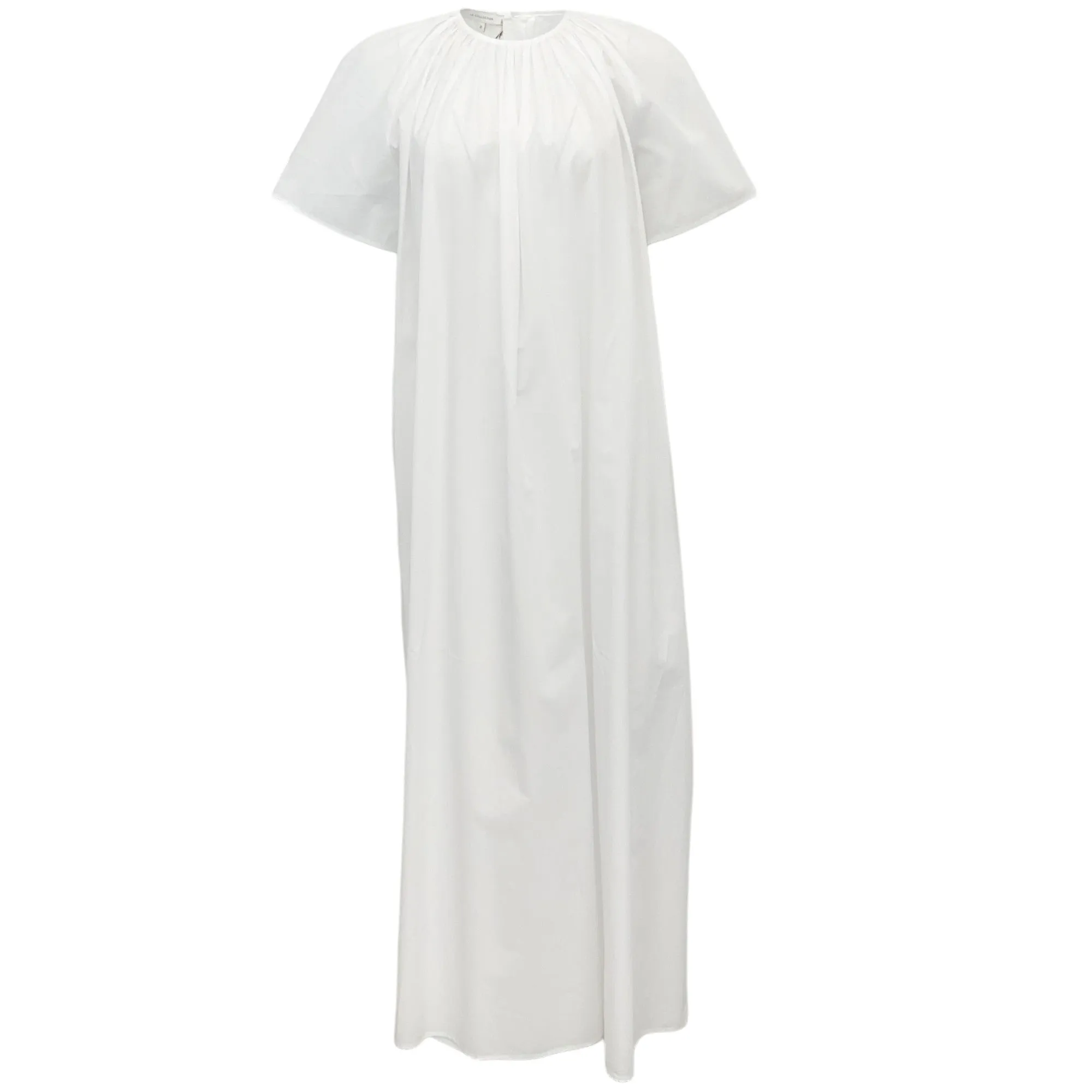 La Collection White Cotton Short Sleeved Maxi Dress