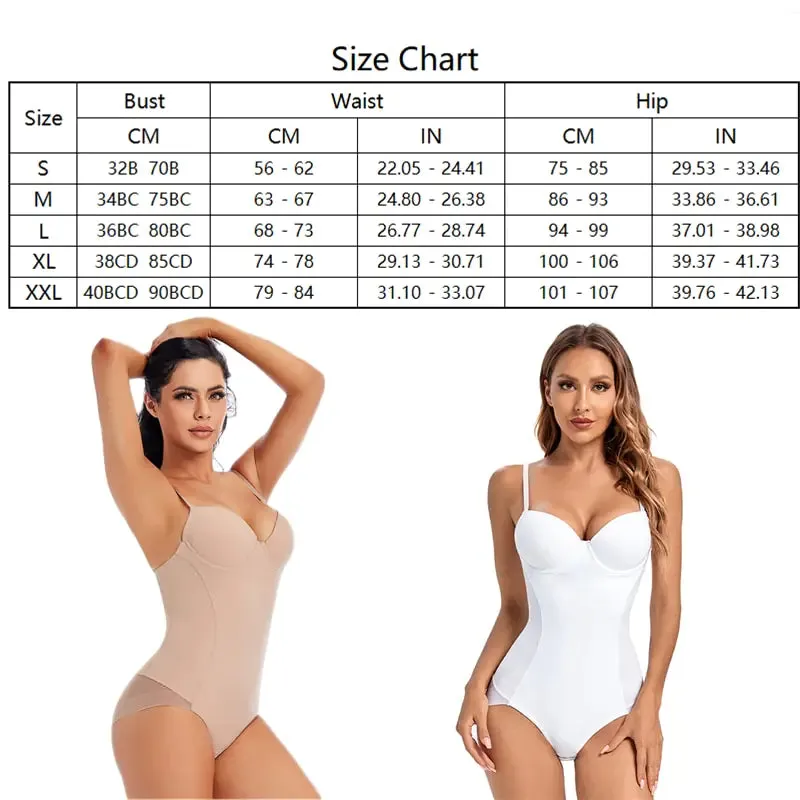 Ladies Cup Compression Low-Back Bodysuit