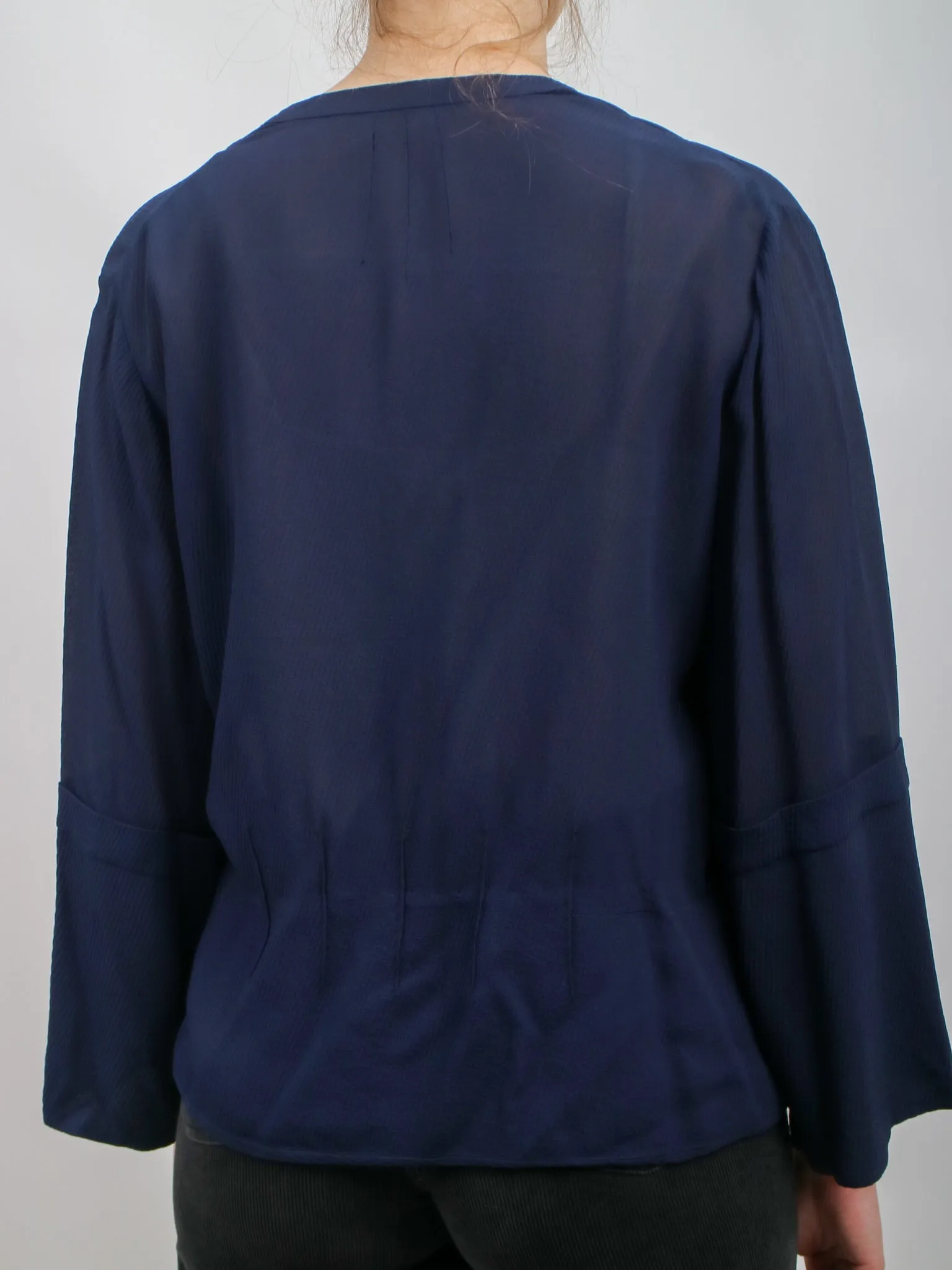 Late 1920s/Early1930s Lightweight Navy Blue Chiffon Blazer