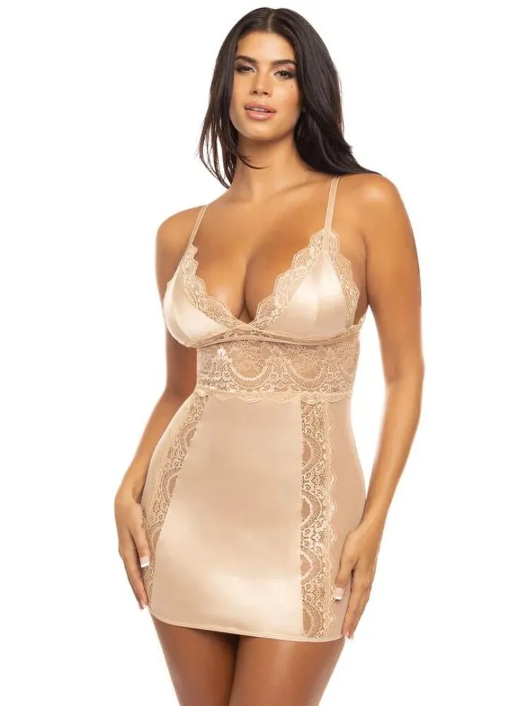 Laura Satin Babydoll Dress