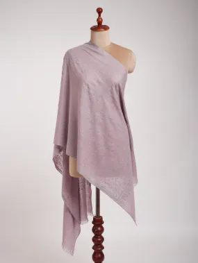 Lavender Color Sozni Embroidered Cashmere Pashmina Scarf