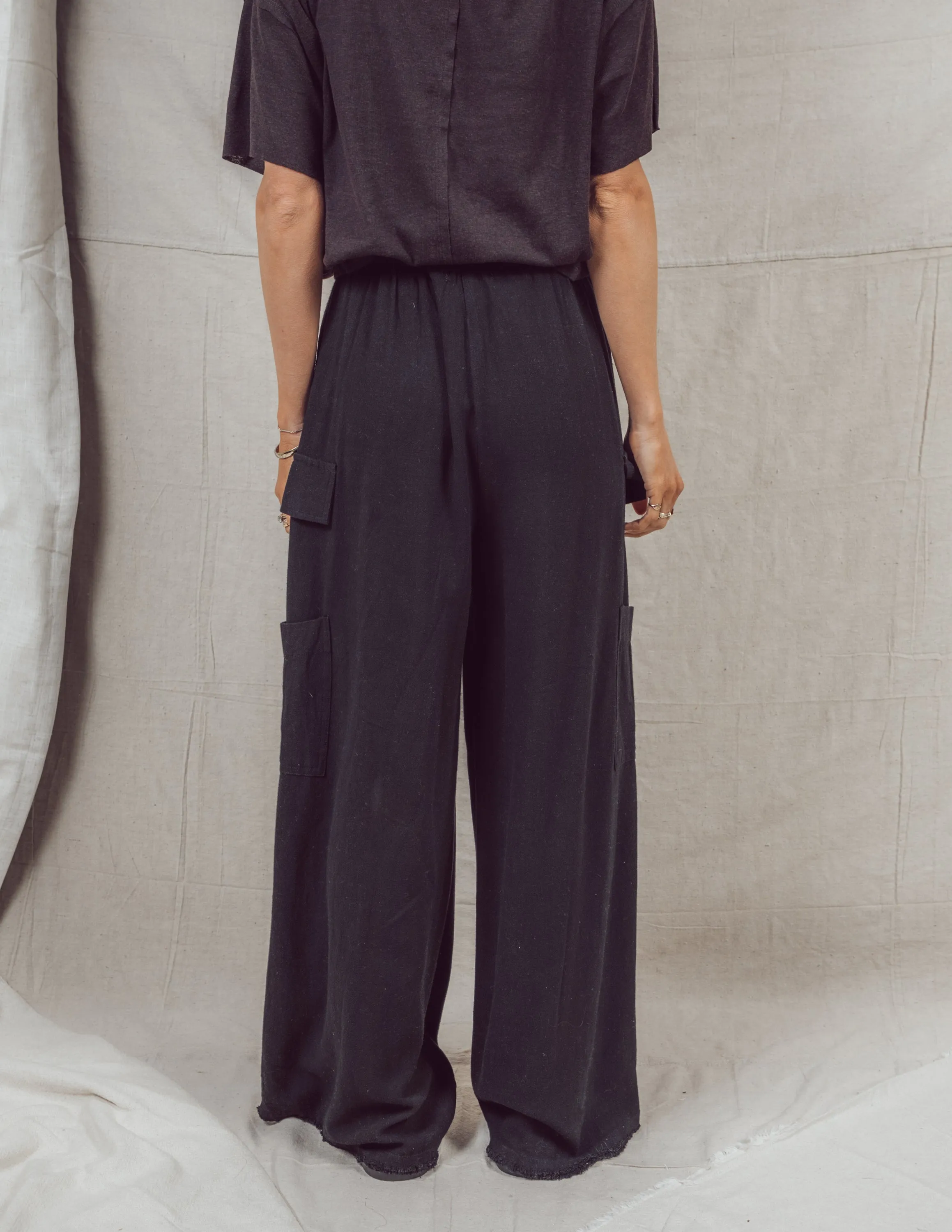 Lena Linen Cargo Pants