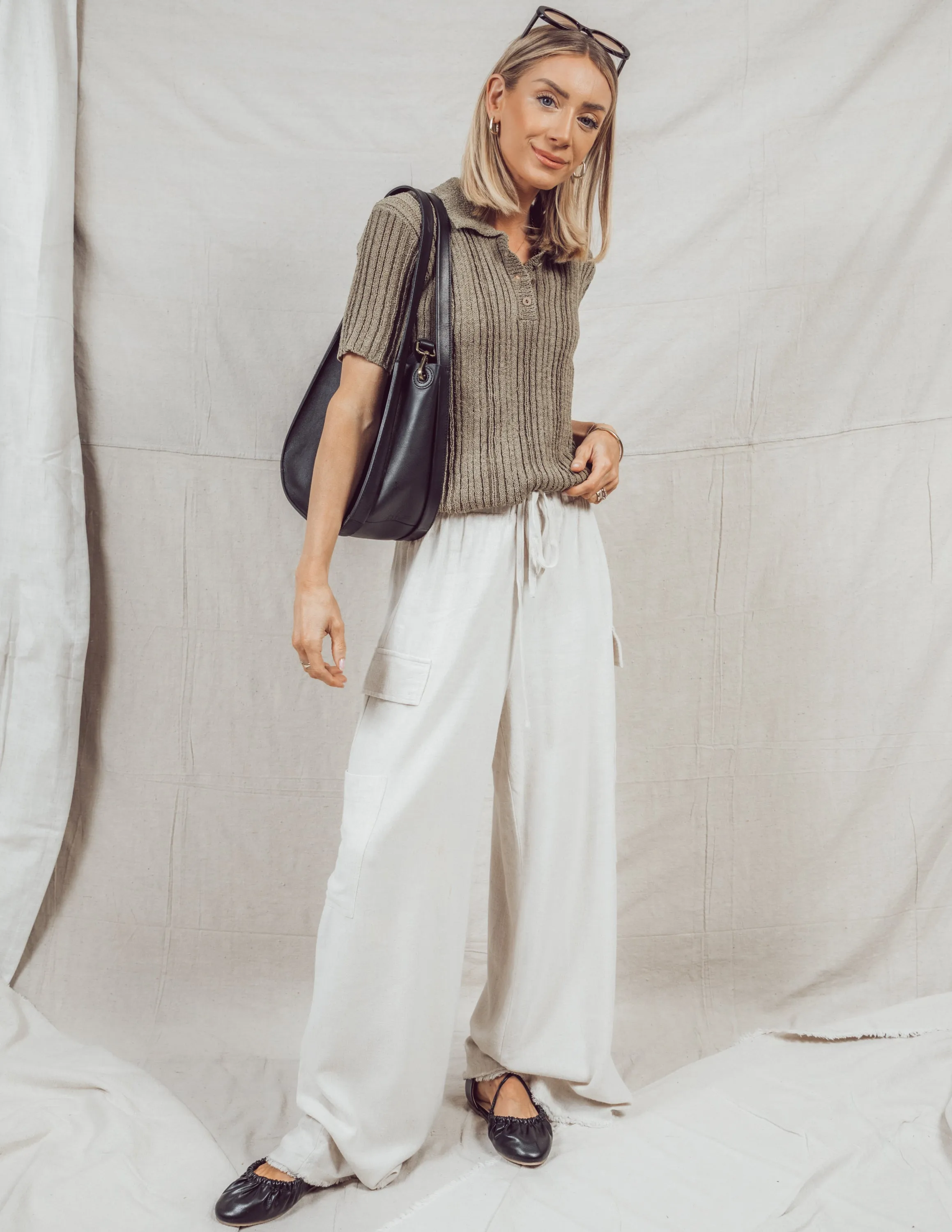 Lena Linen Cargo Pants