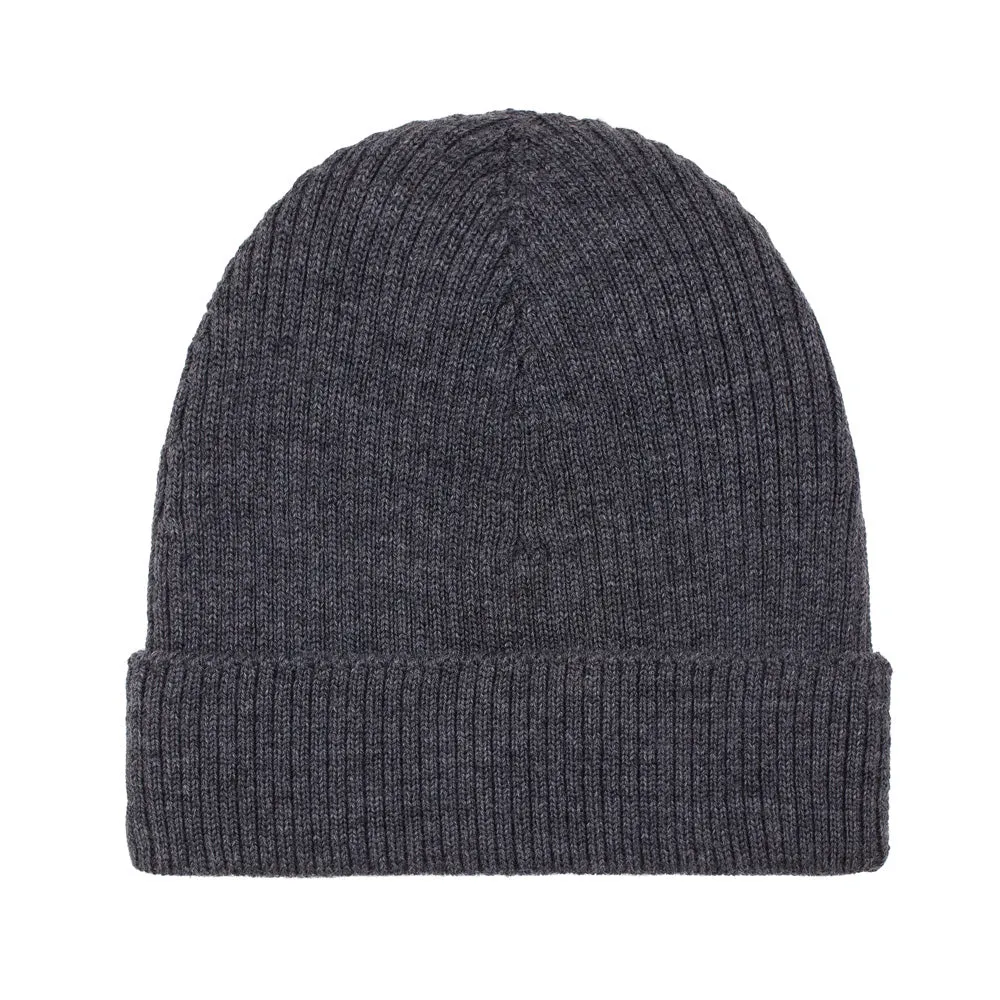 Lightweight Ribbed Extra Fine Merino Beanie Hat