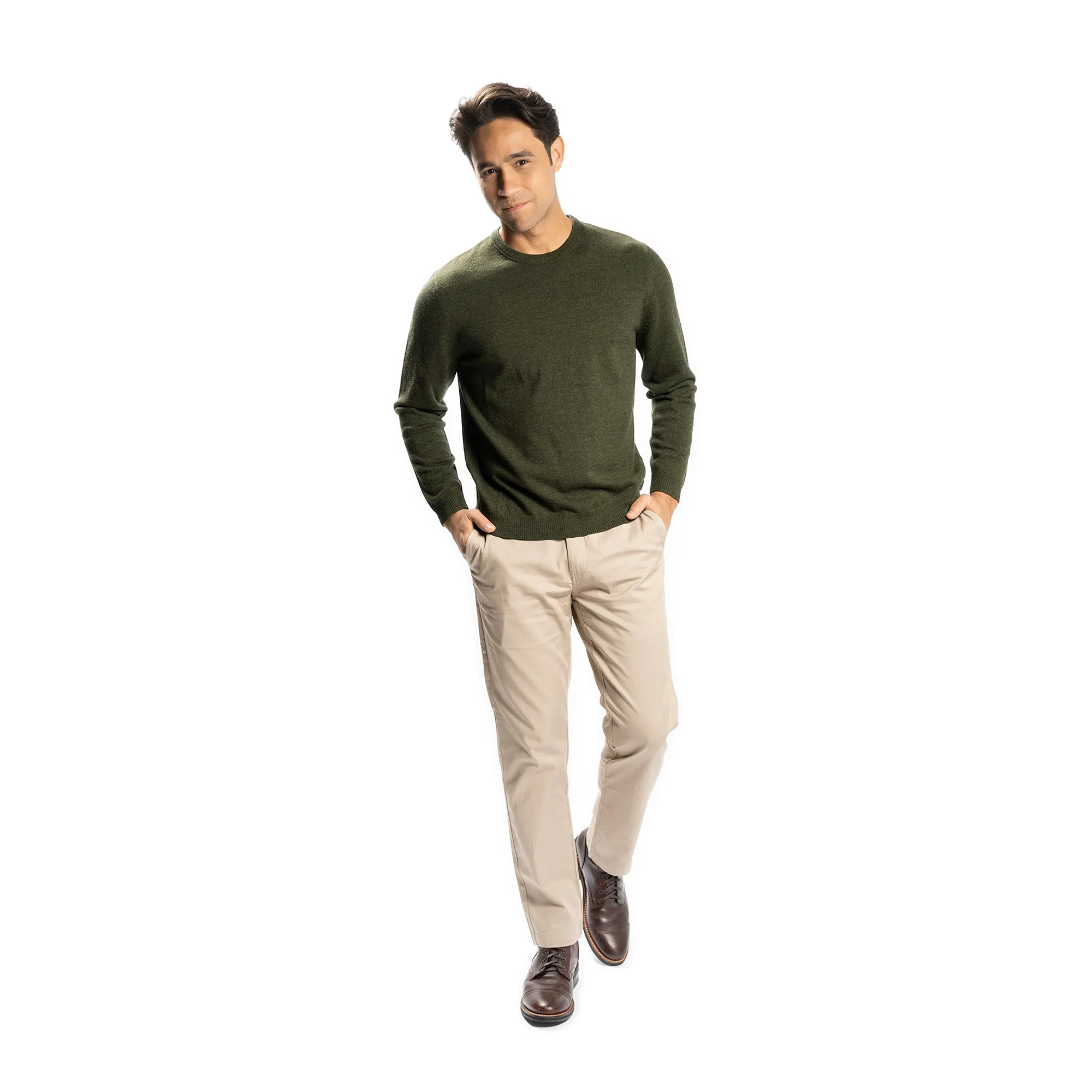 Lightweight Stretch Chinos Standard Fit - Khaki