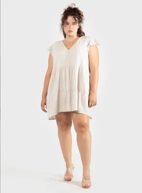 Linen Babydoll Mini Dress