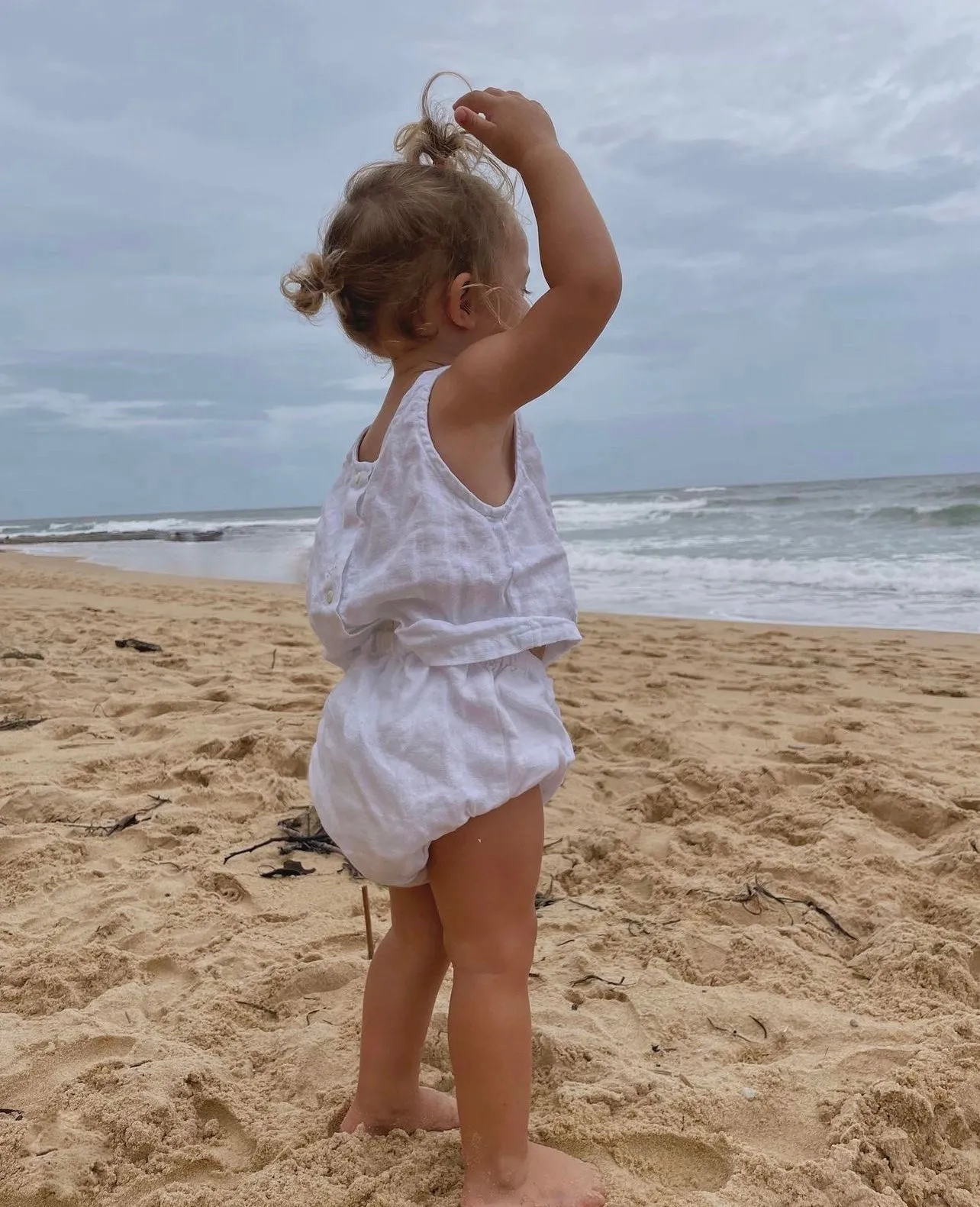 Linen Singlet in White