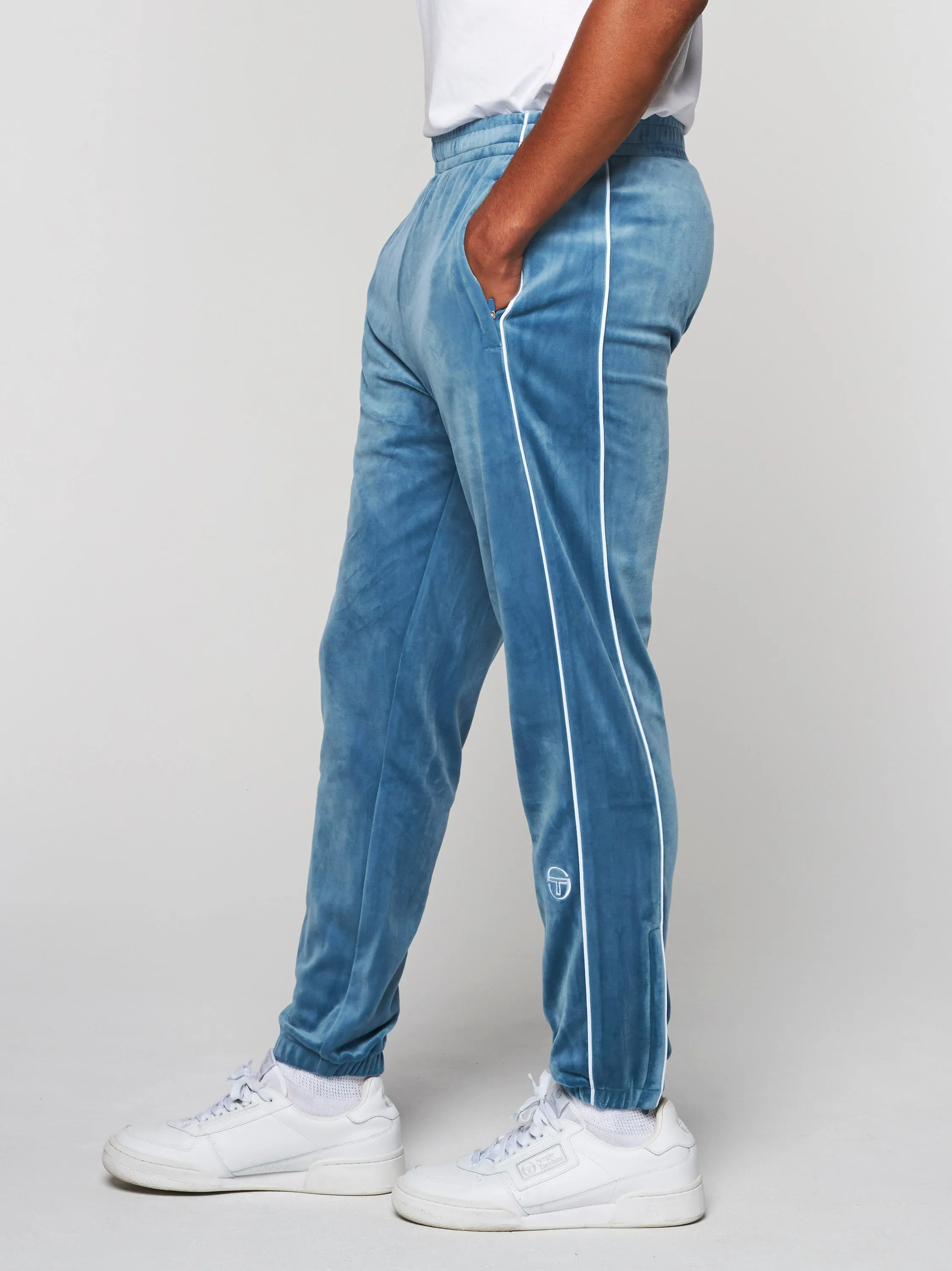 Lioni Velour Track Pant- Stellar