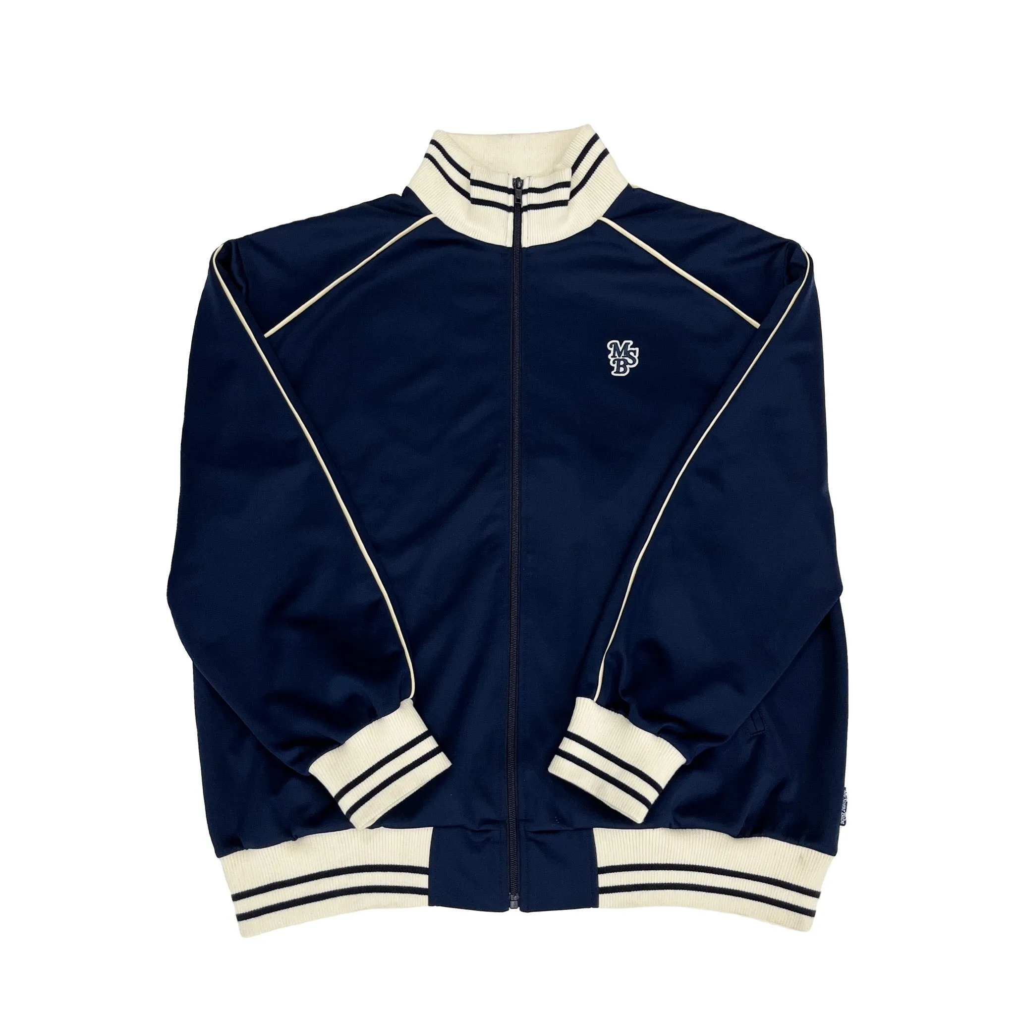 logo patch line track jacket