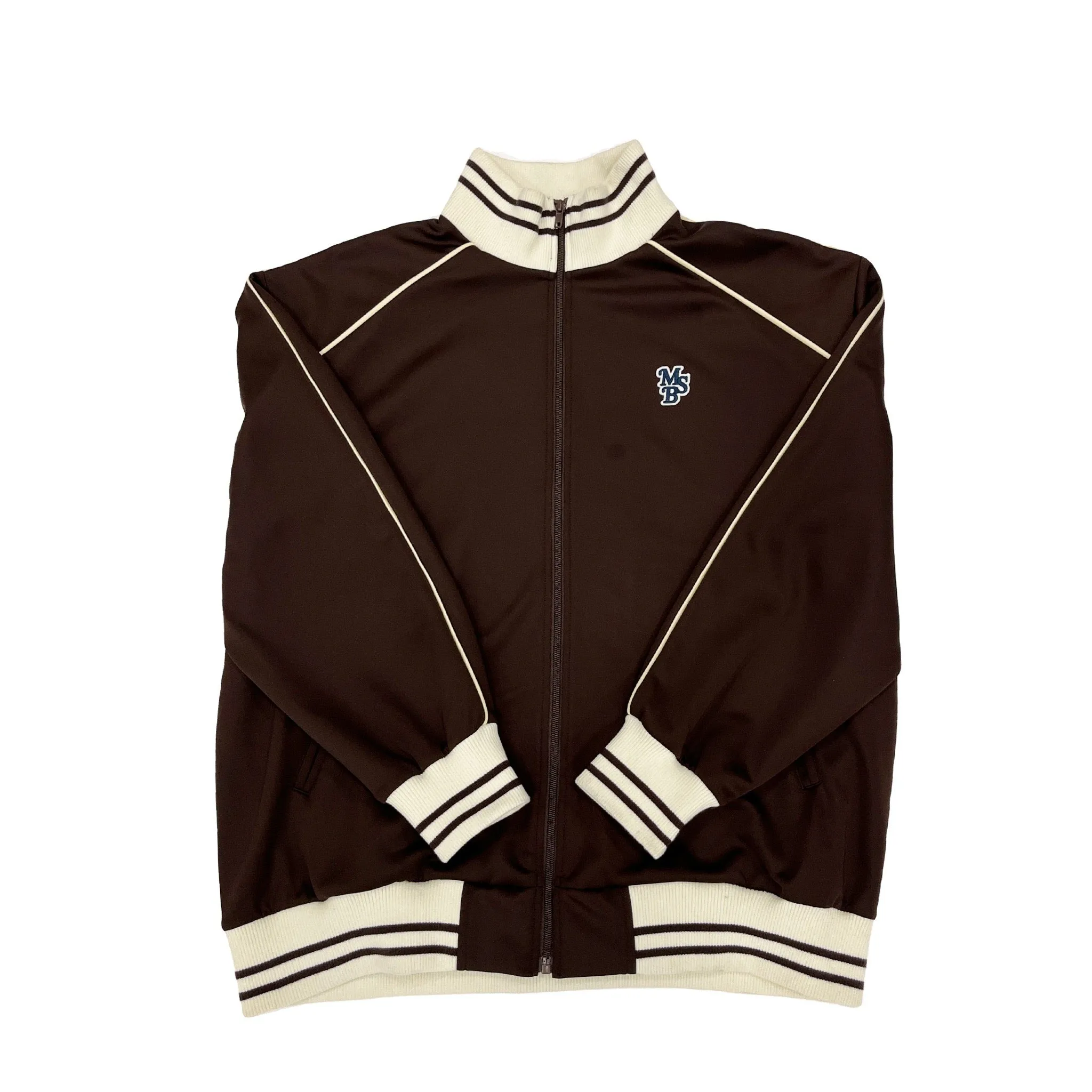 logo patch line track jacket