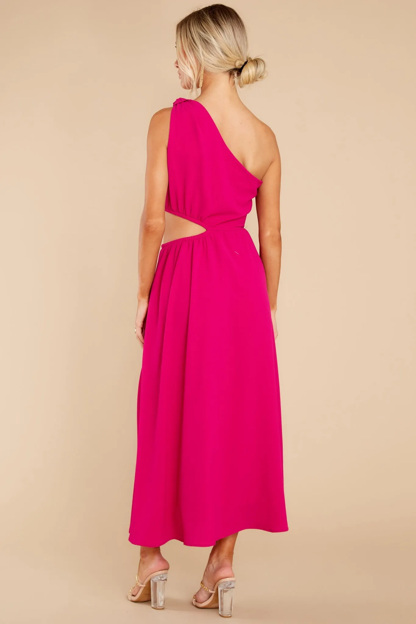 Lovely Dances Fuchsia Pink Maxi Dress