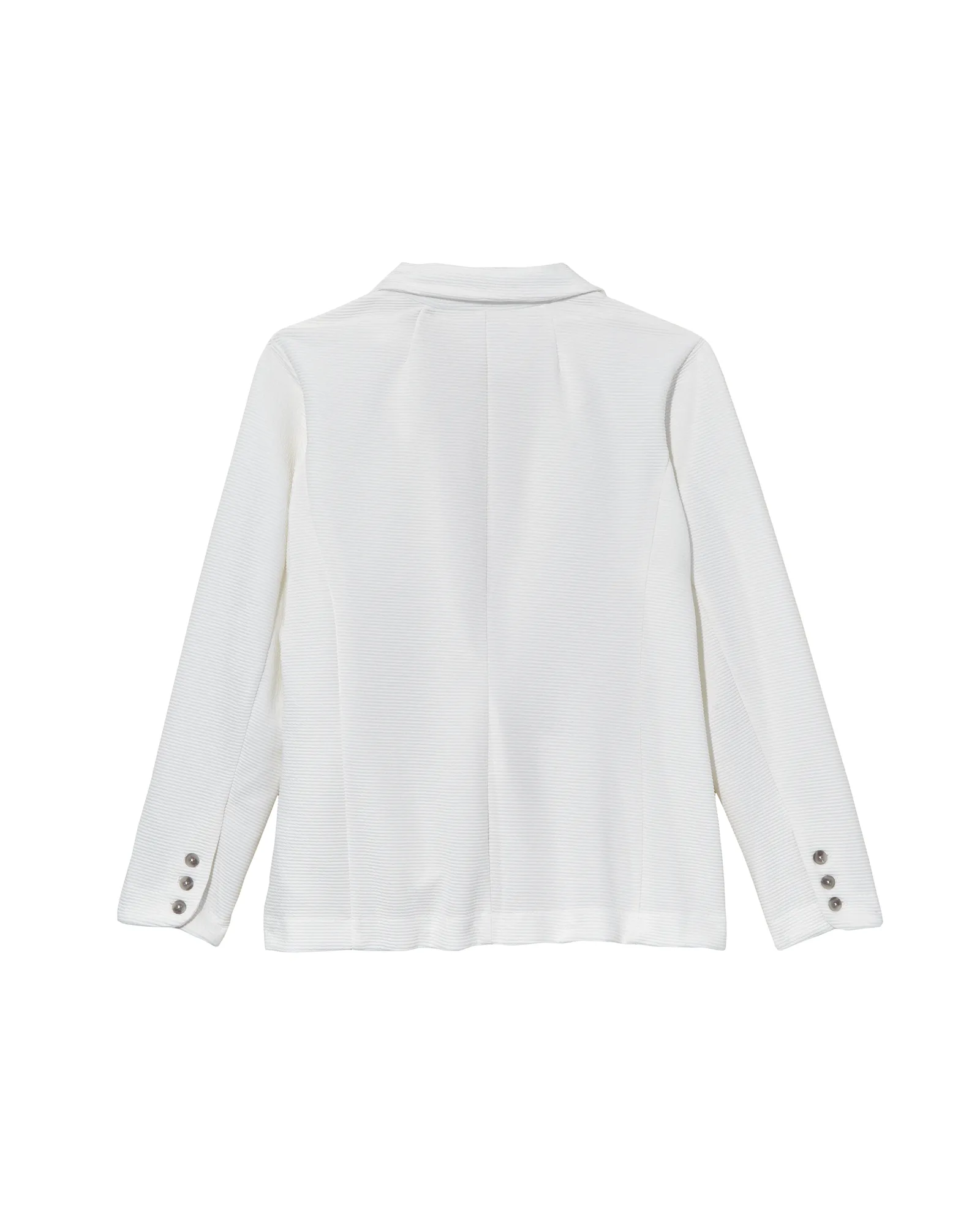 Madi Single Button Knit Blazer | White