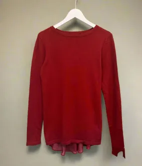 Maroon Chiffon V Back Jumper