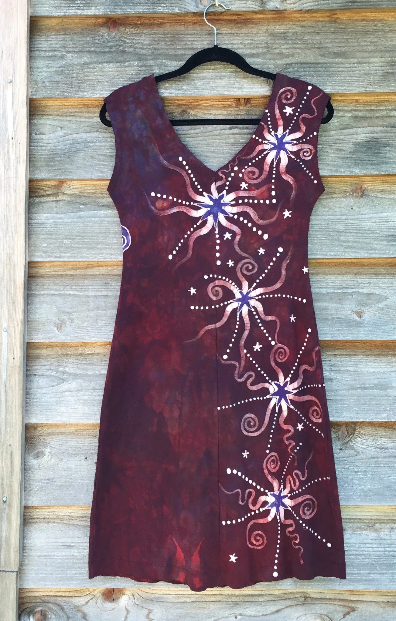 Mars In The Night Sky Organic Cotton Batik Dress