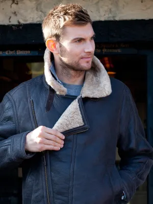 Mens Sheepskin Jacket Aviator Flying Style