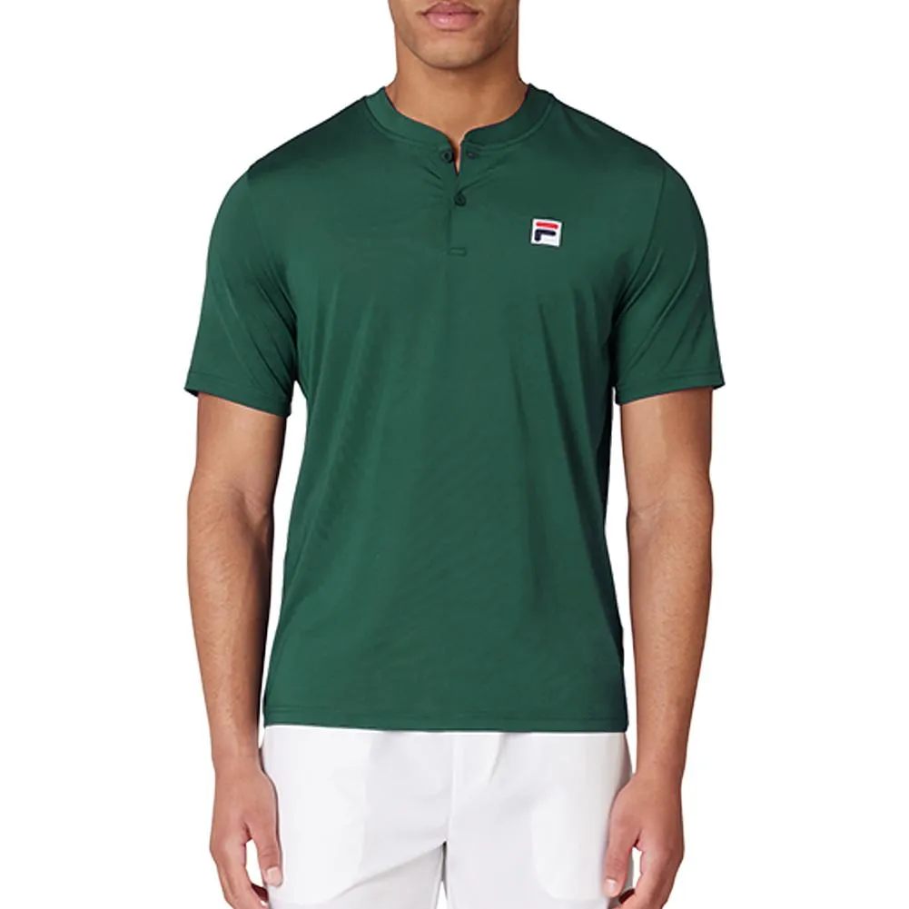 Mens Short Sleeve Henley Tennis Polo