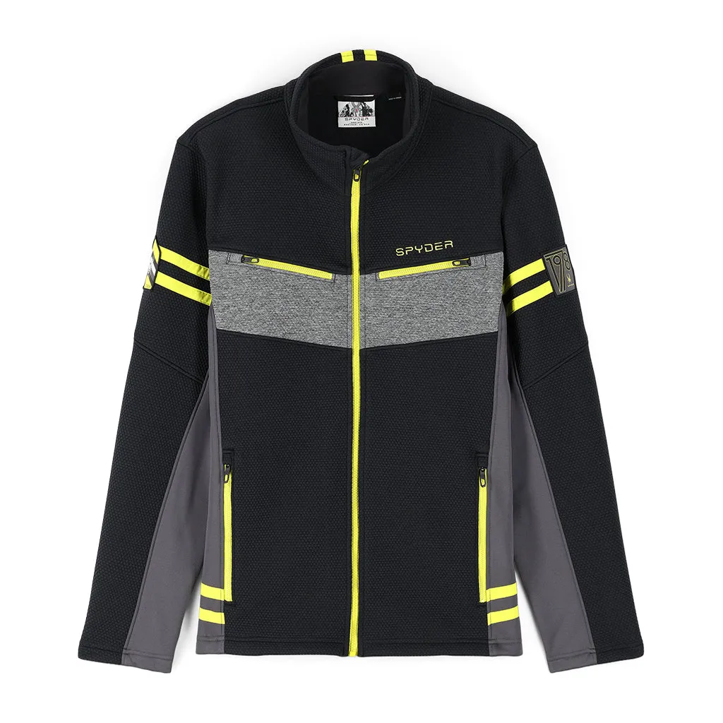 Mens Wengen Encore Full Zip - Black Citron (2022)