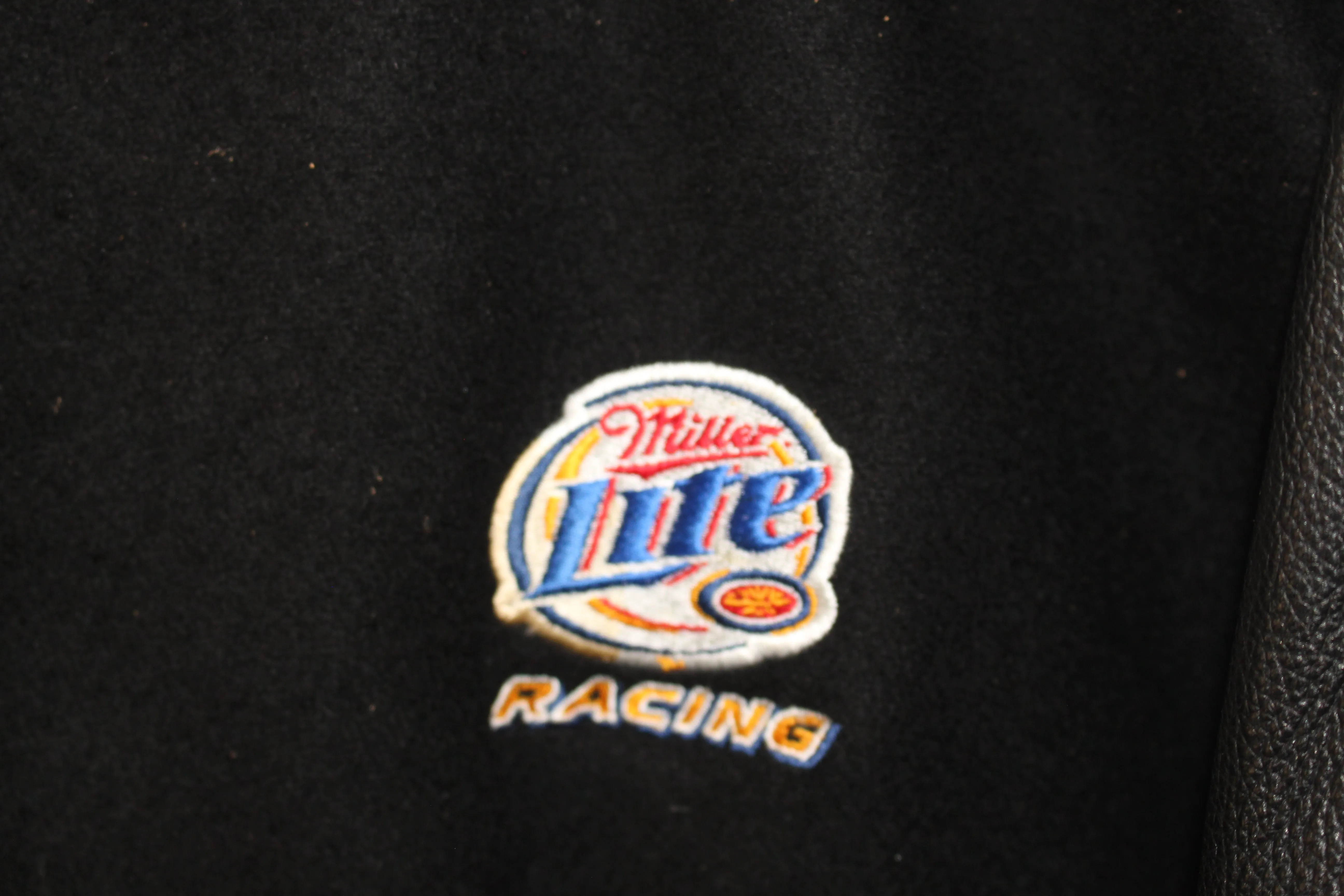 Miller Lite Racing NASCAR Wool Leather Jacket (L)