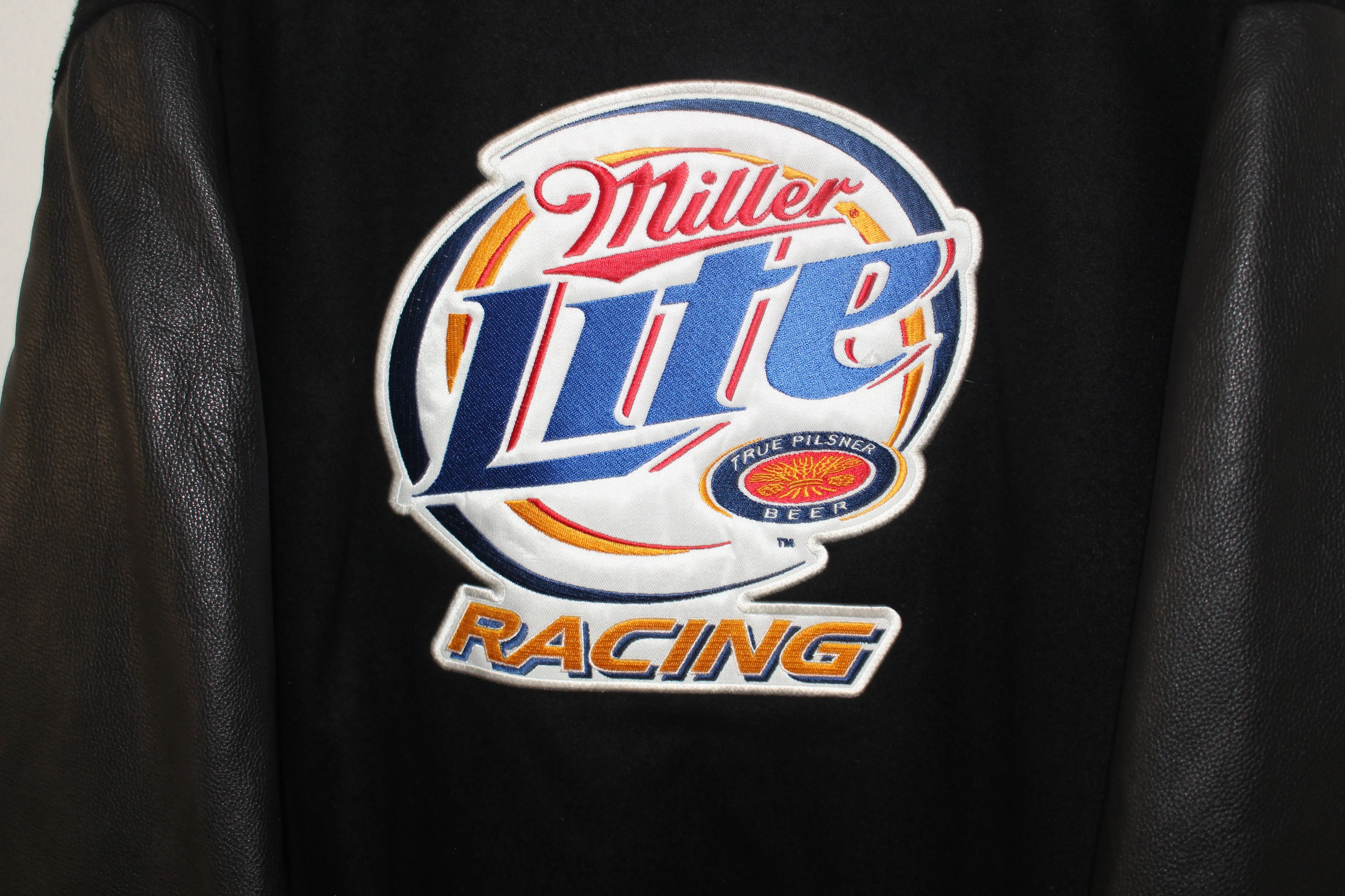 Miller Lite Racing NASCAR Wool Leather Jacket (L)