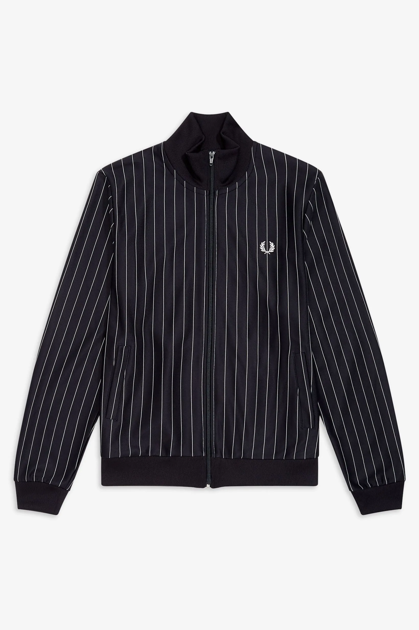 NAVY/WHITE PINSTRIPE TRACK JACKET