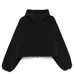 Nylon Cropped Hooded Anorak Blouson