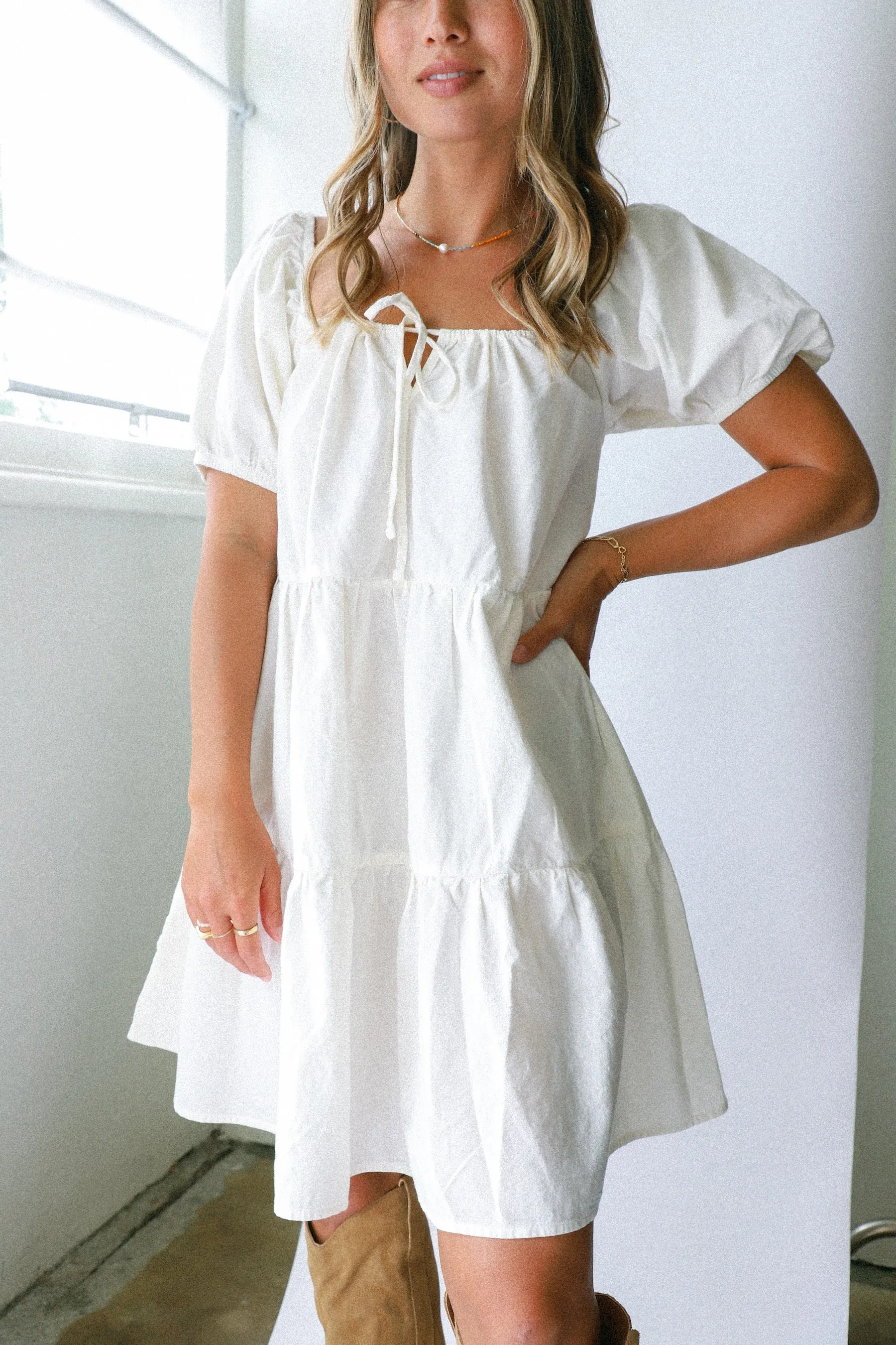 Oatmilk Playa Dress