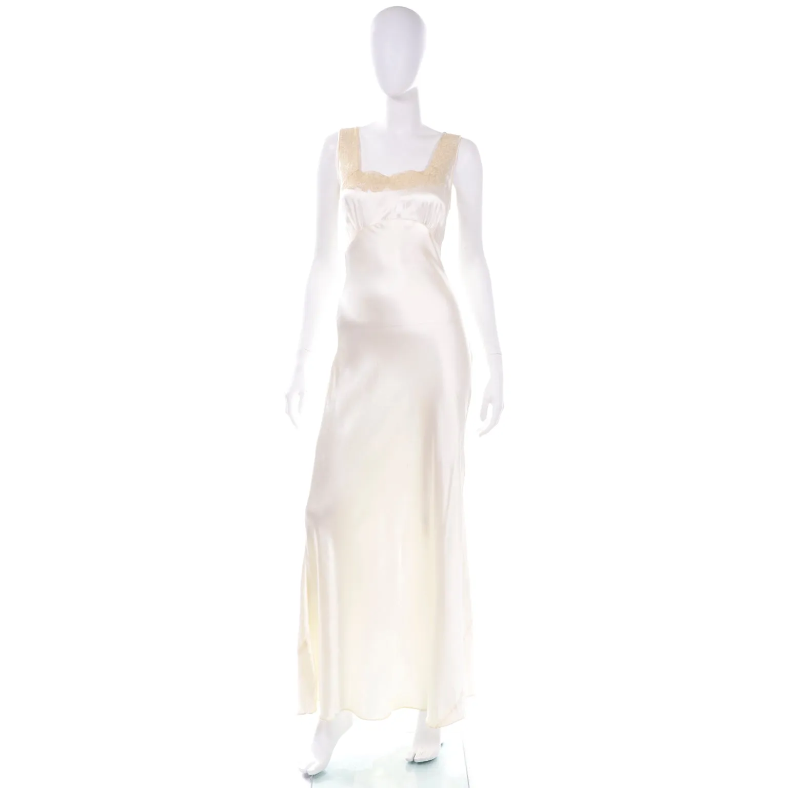 ON HOLD // 1930s Helen Lobel Hollywood Glamour Vintage Slipper Satin Nightgown