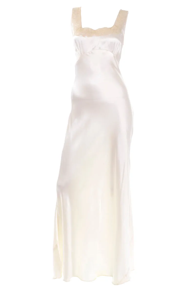 ON HOLD // 1930s Helen Lobel Hollywood Glamour Vintage Slipper Satin Nightgown