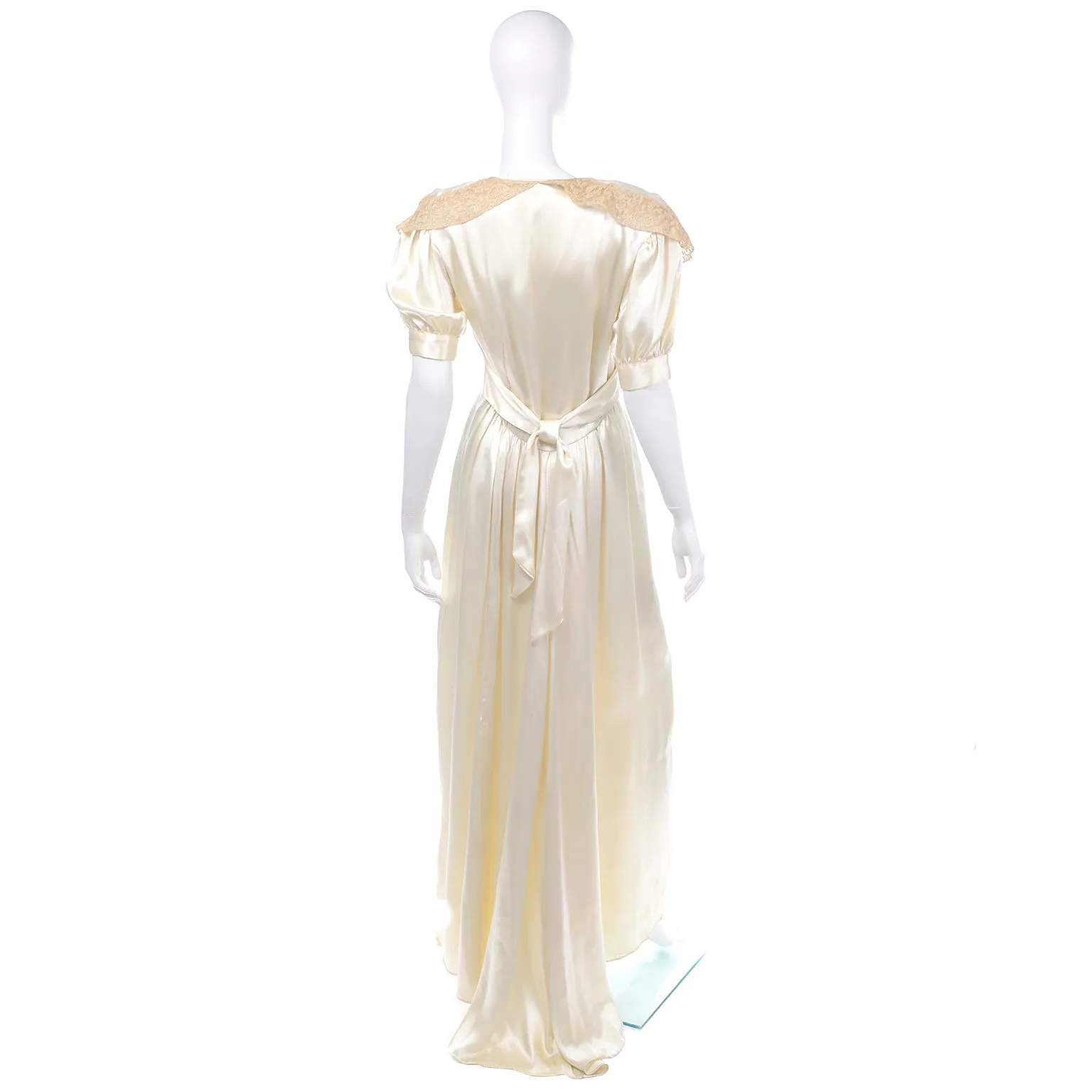 ON HOLD // 1930s Helen Lobel Hollywood Glamour Vintage Slipper Satin Nightgown