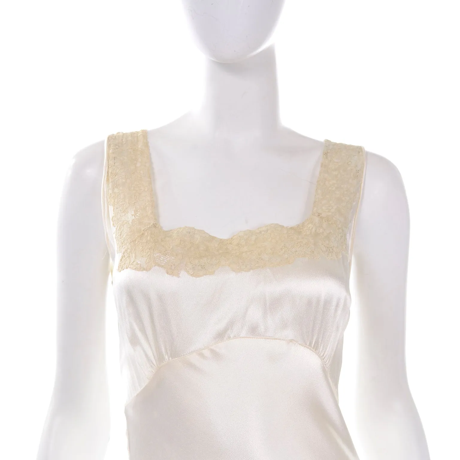 ON HOLD // 1930s Helen Lobel Hollywood Glamour Vintage Slipper Satin Nightgown