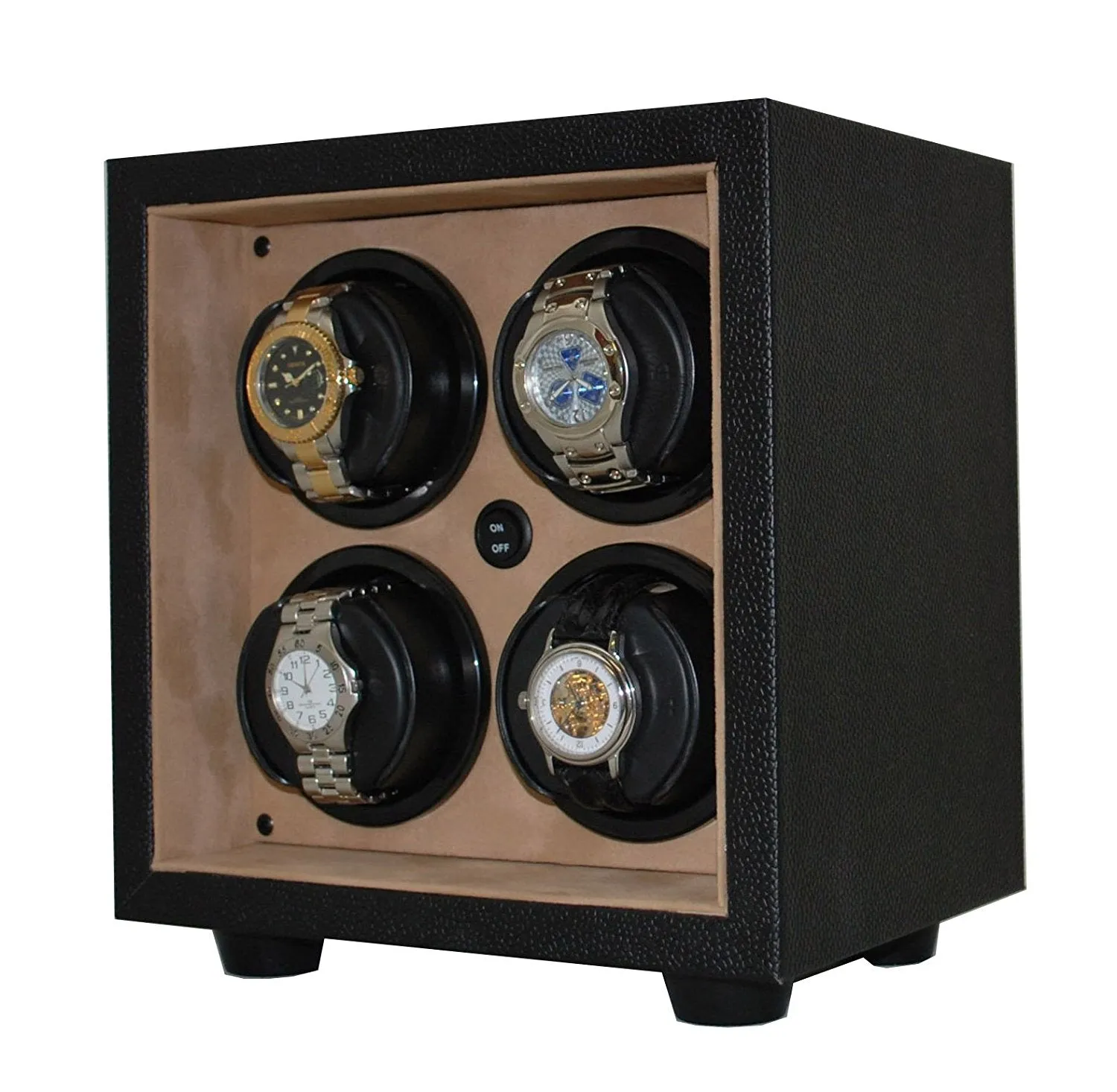 ORBITA - InSafe 4 Watch Winder | Cream Leatherette