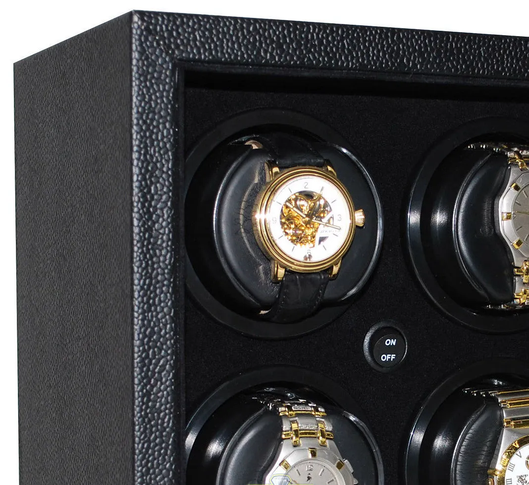 ORBITA - InSafe 6 Watch Winder | Black Leatherette