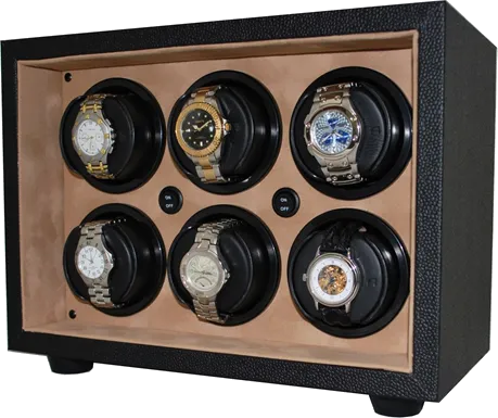 ORBITA - InSafe 6 Watch Winder | Cream Leatherette