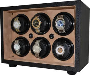 ORBITA - InSafe 6 Watch Winder | Cream Leatherette