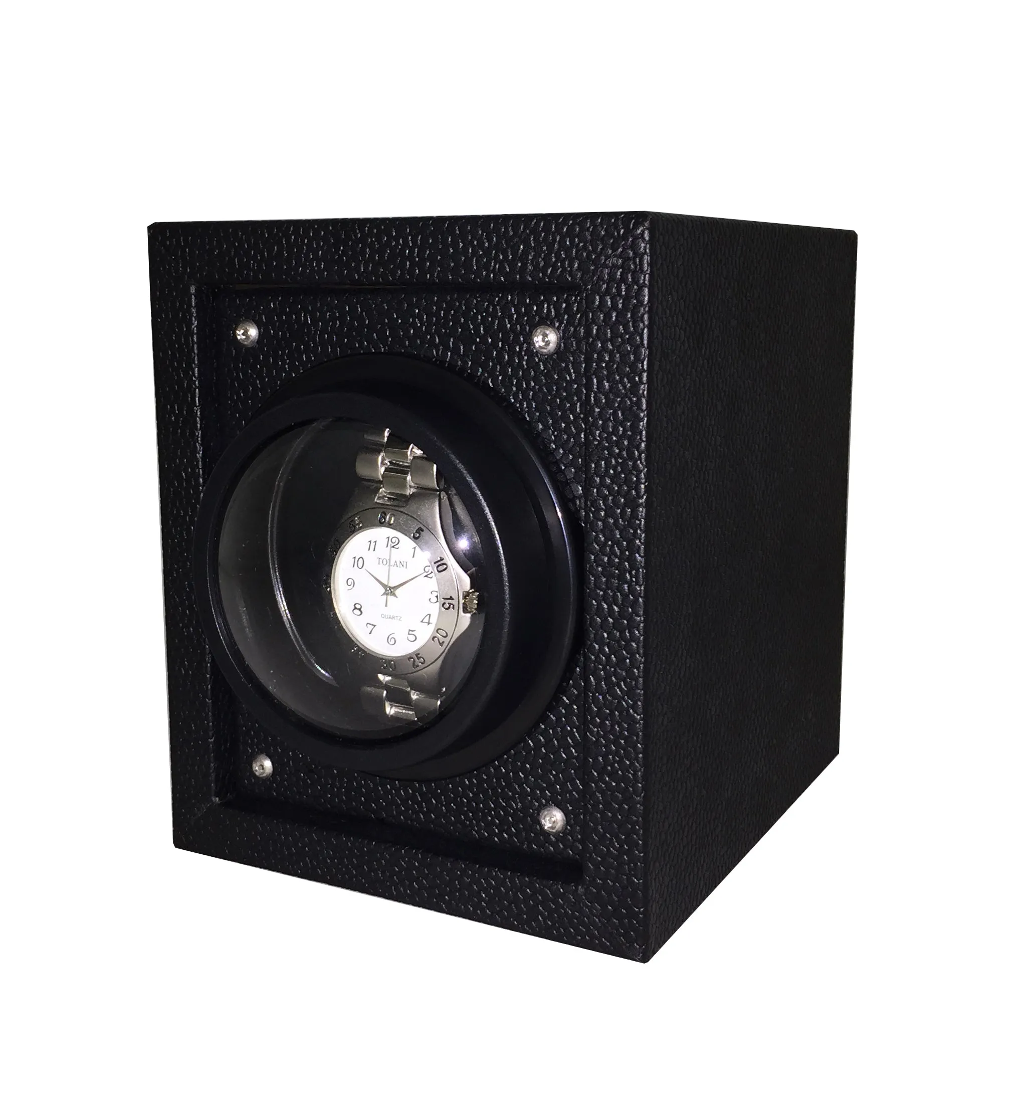 ORBITA - Piccolo Single Watch Winder | Black Leatherette