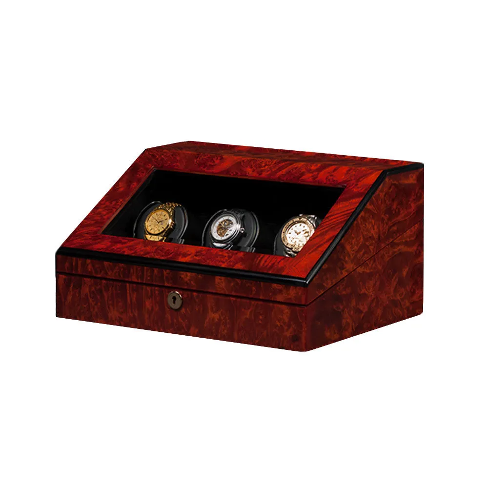 ORBITA - Siena 3 Triple Watch Winder | Burlwood