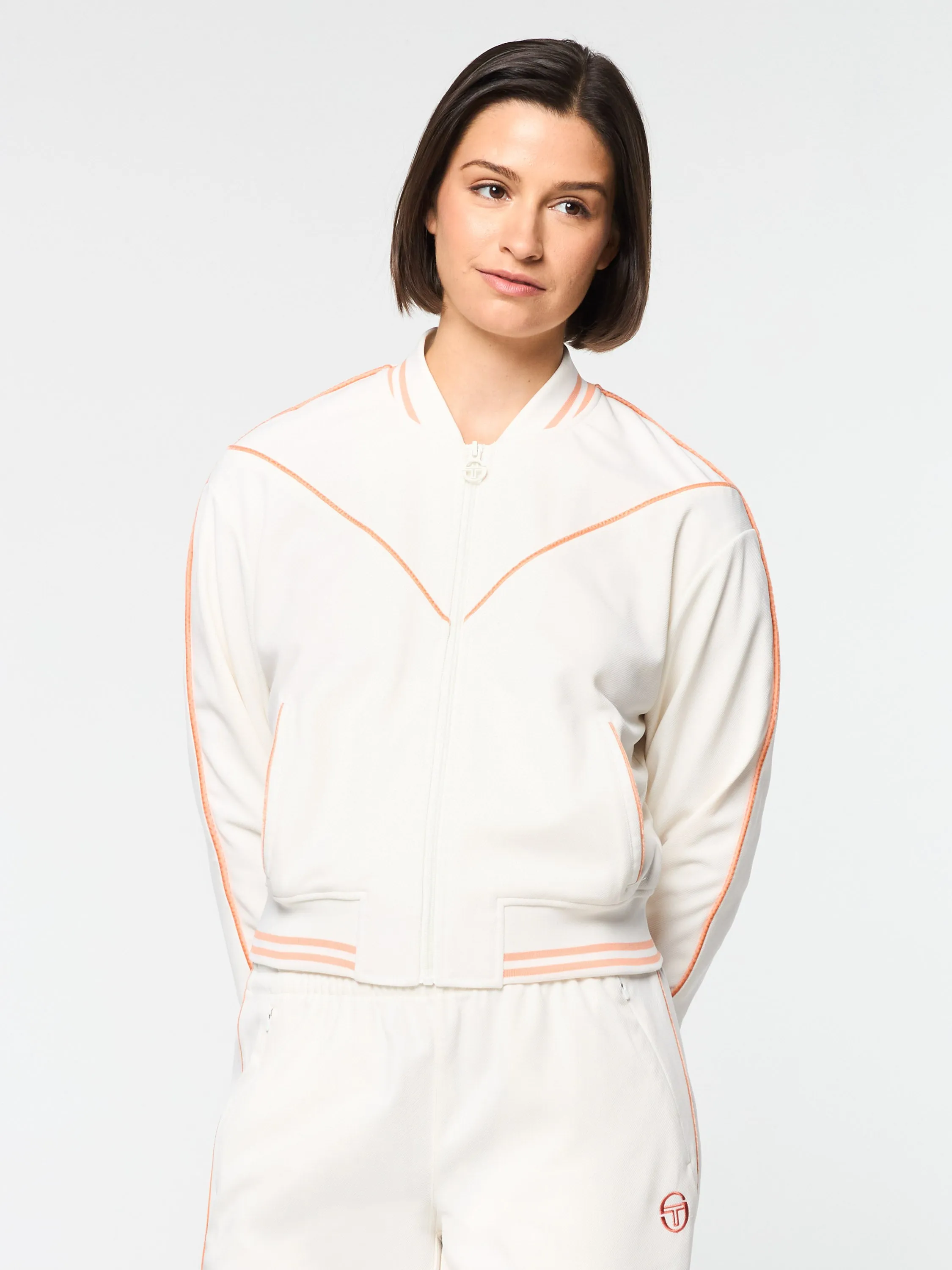 Pavia Twill Bomber Jacket- Gardenia