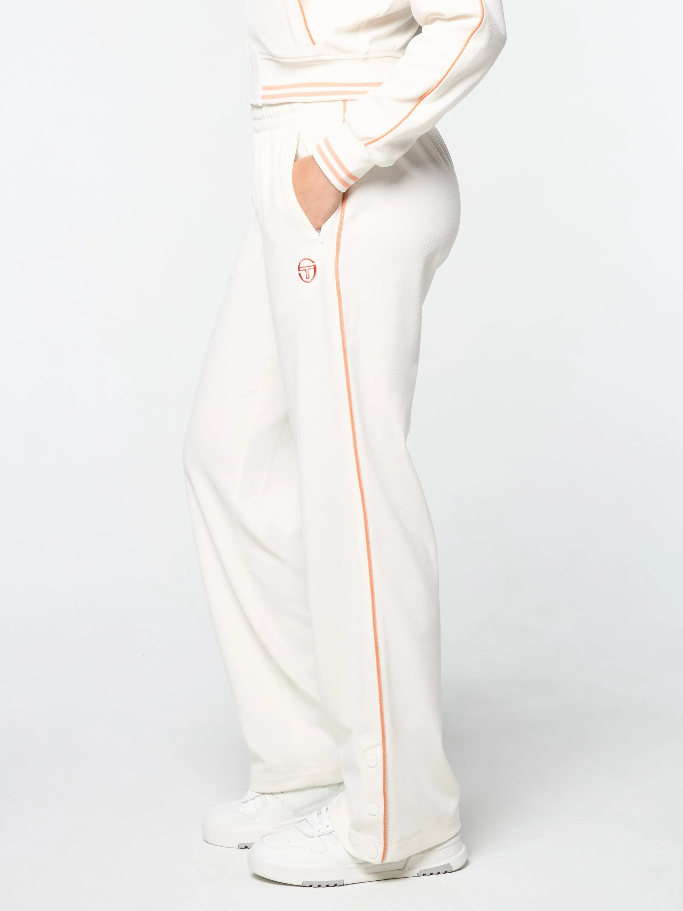 Pavia Twill Track Pant- Gardenia