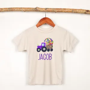 Personalized Mardi Gras Tractor Shirt for Boys