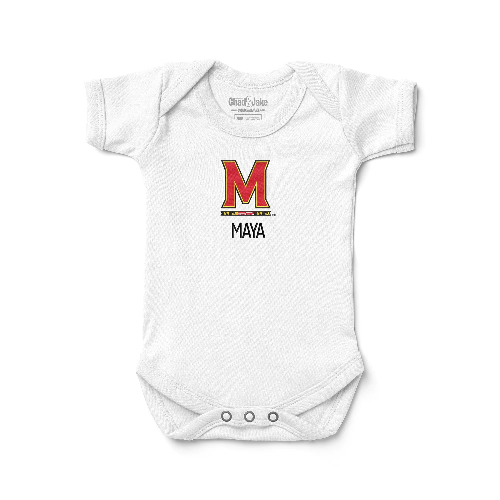 Personalized Maryland Terrapins M Bodysuit