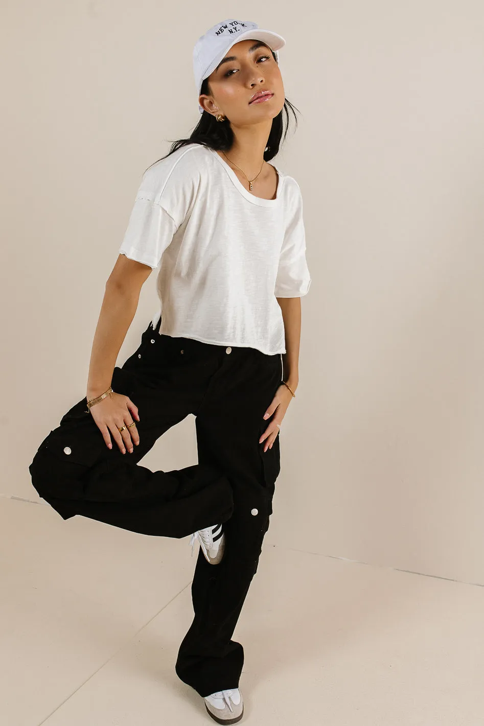 Phoebe Cargo Jeans in Black - FINAL SALE