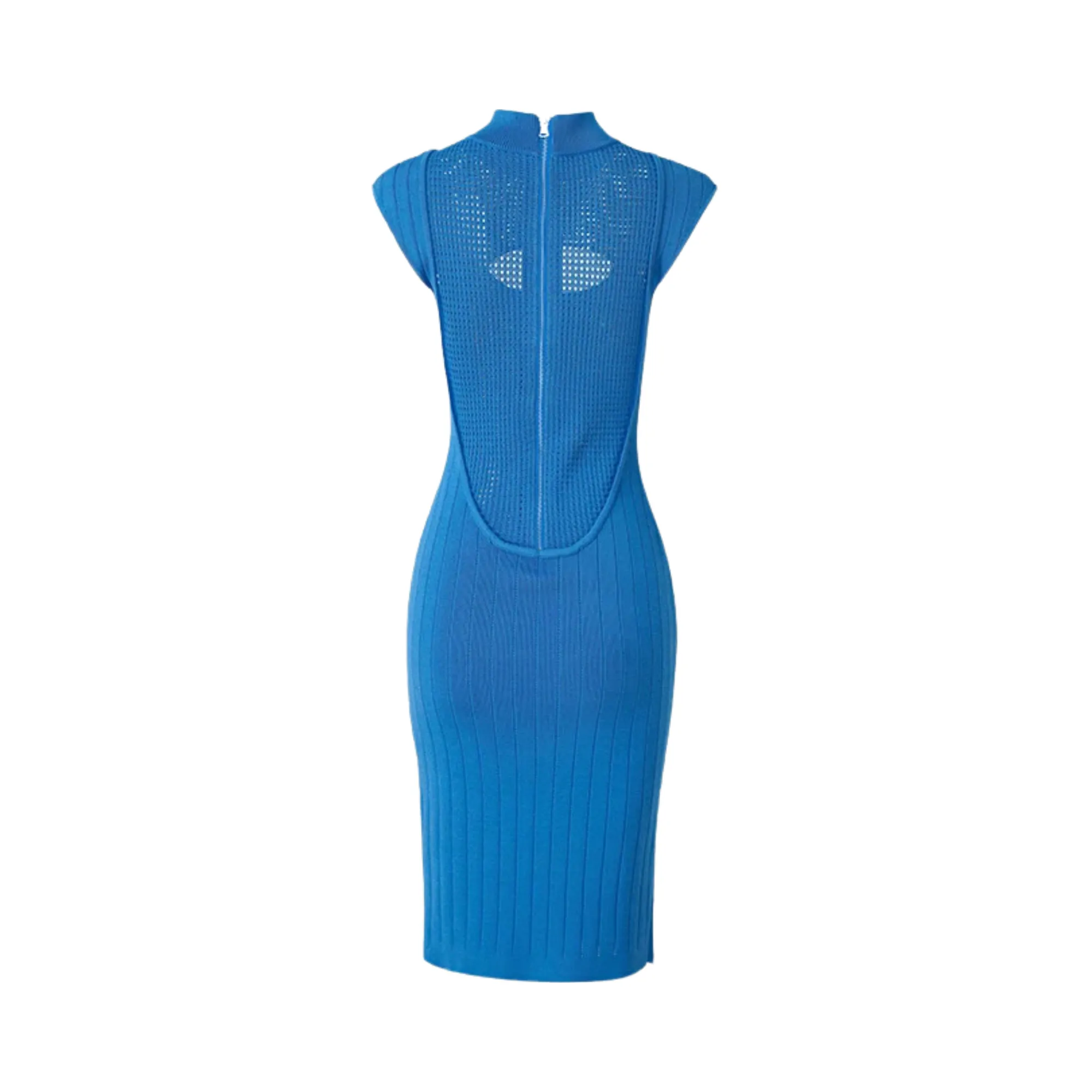 Pre Order:  Cut-out Mesh Spliced Midi Dress