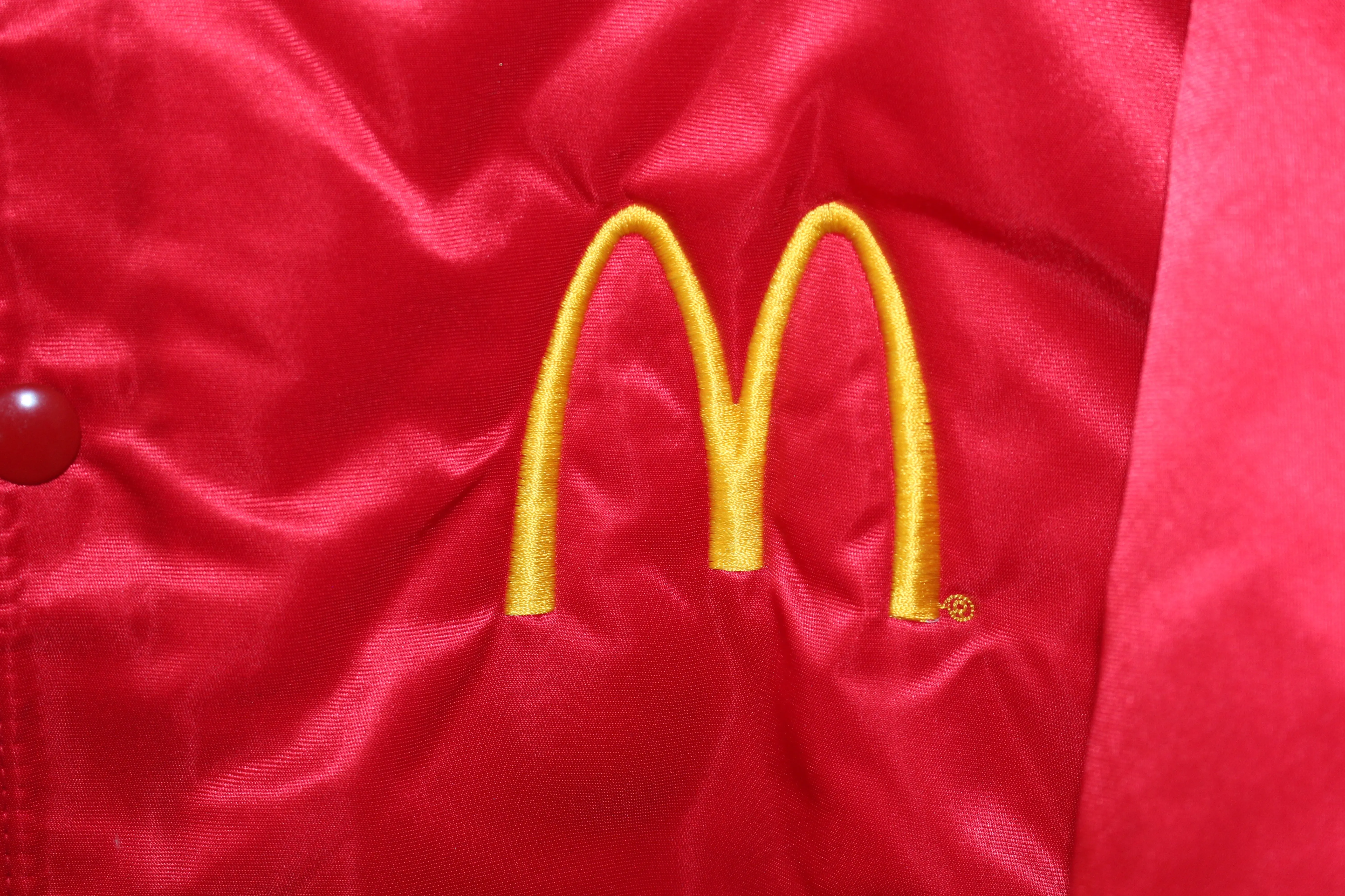 Rare McDonalds Chalk Line Satin Bomber Jacket (S)