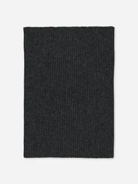 Ribbed Cashmere Snood Anthracite